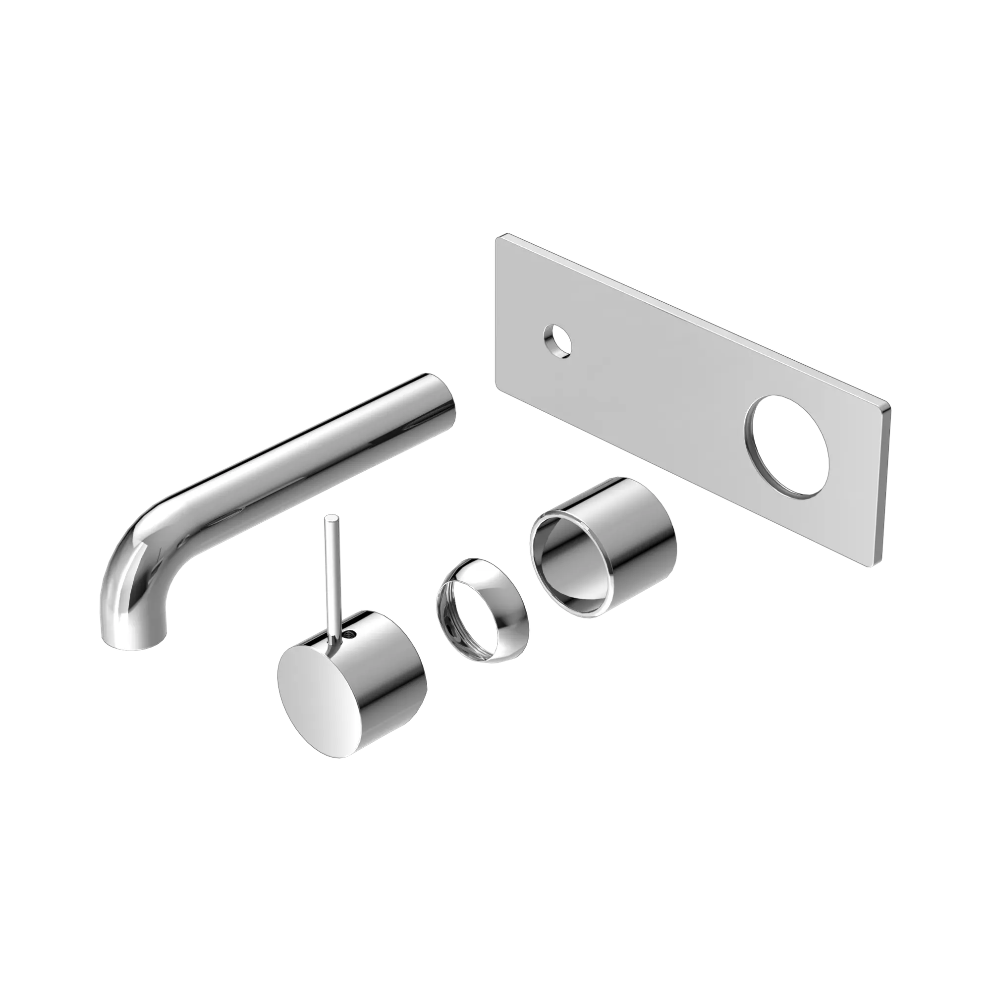 NR221910 B160 TCH Mecca Wall Basin Bath Mixer Handle Up 160mm Trim Kits Only Chrome image 1
