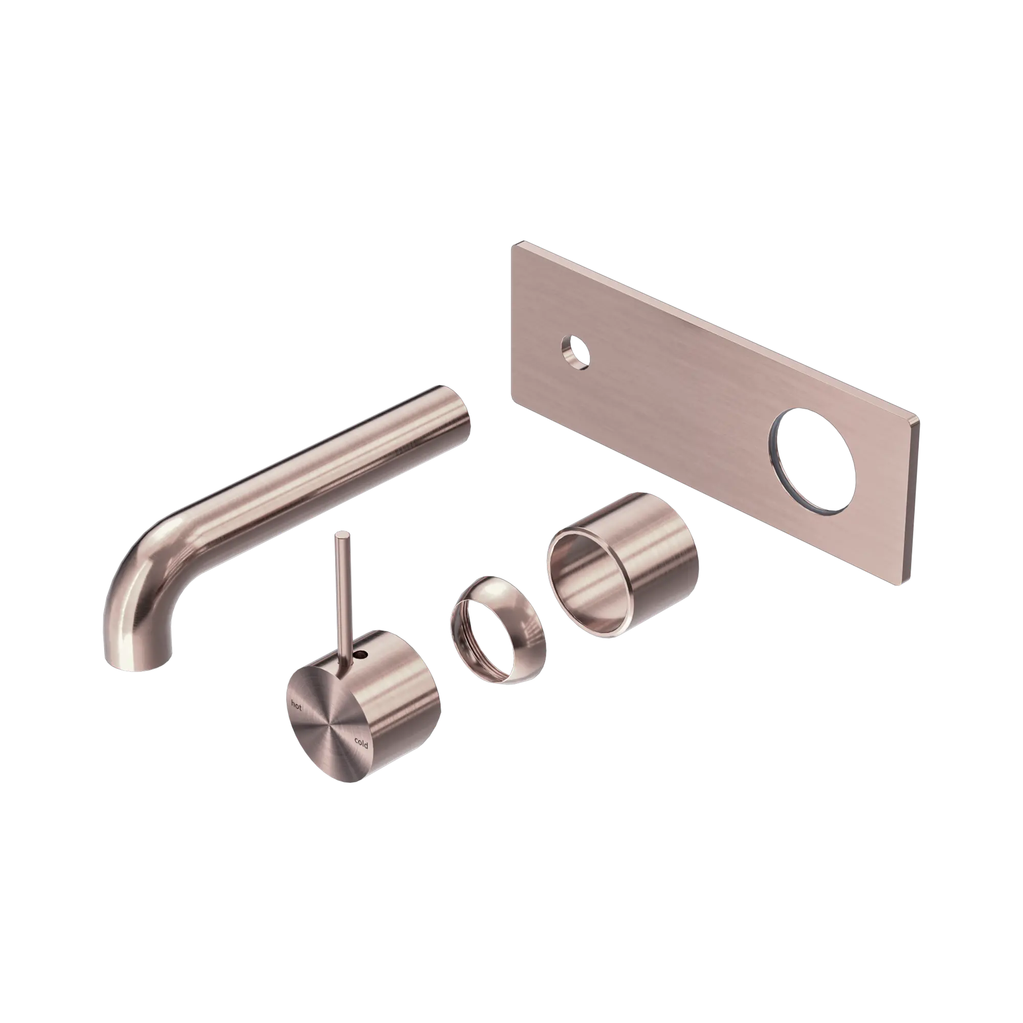 NR221910 B160 TBZ Mecca Wall Basin Bath Mixer Handle Up 160mm Trim Kits Only Brushed Bronze image 1