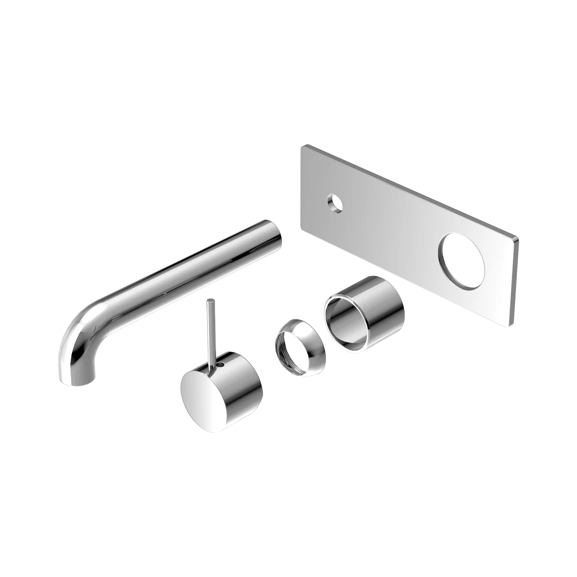 NR221910 B185 TCH Mecca Wall Basin Bath Mixer Handle Up 185mm Trim Kits Only Chrome image 1