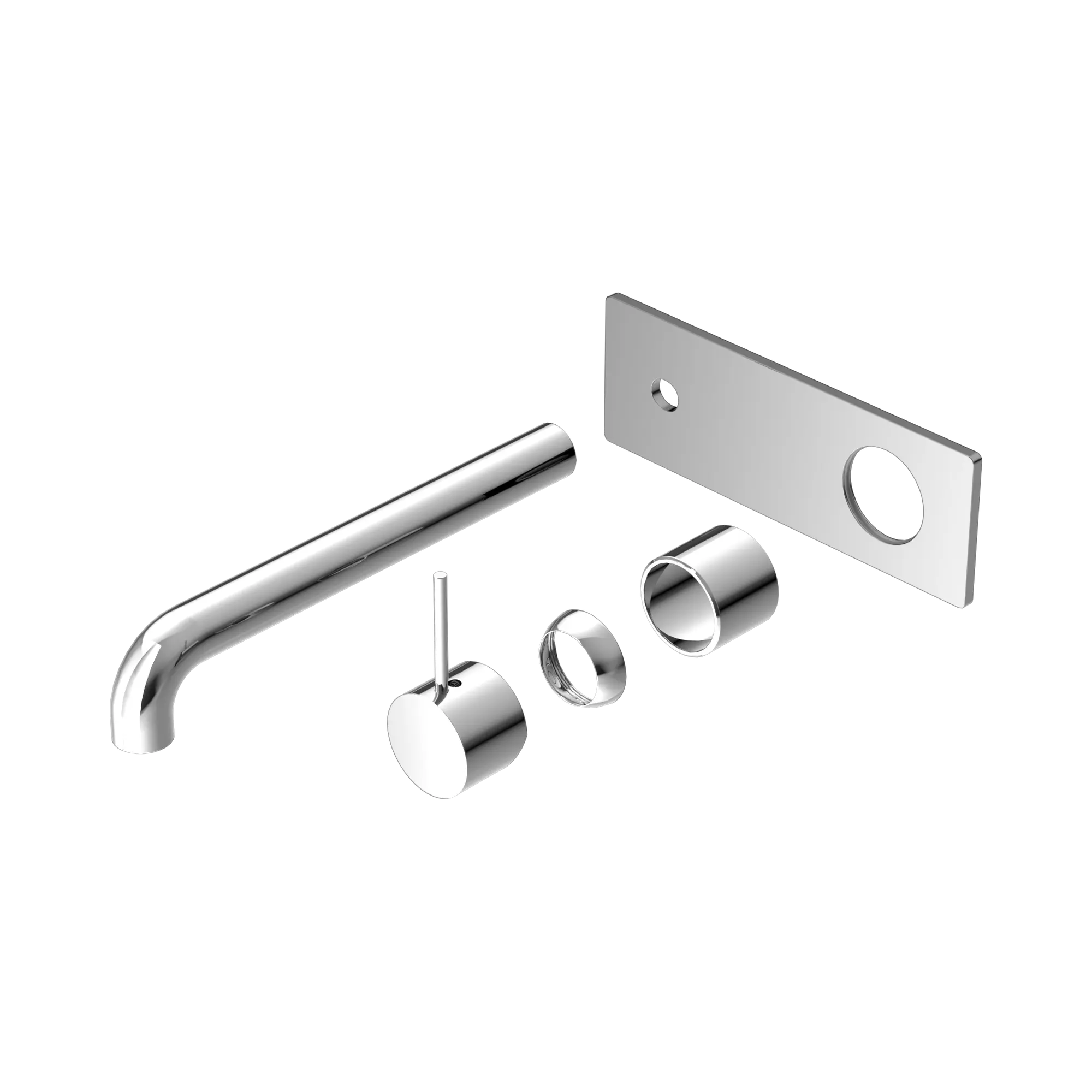 NR221910 B230 TCH Mecca Wall Basin Bath Mixer Handle Up 230mm Trim Kits Only Chrome image 1
