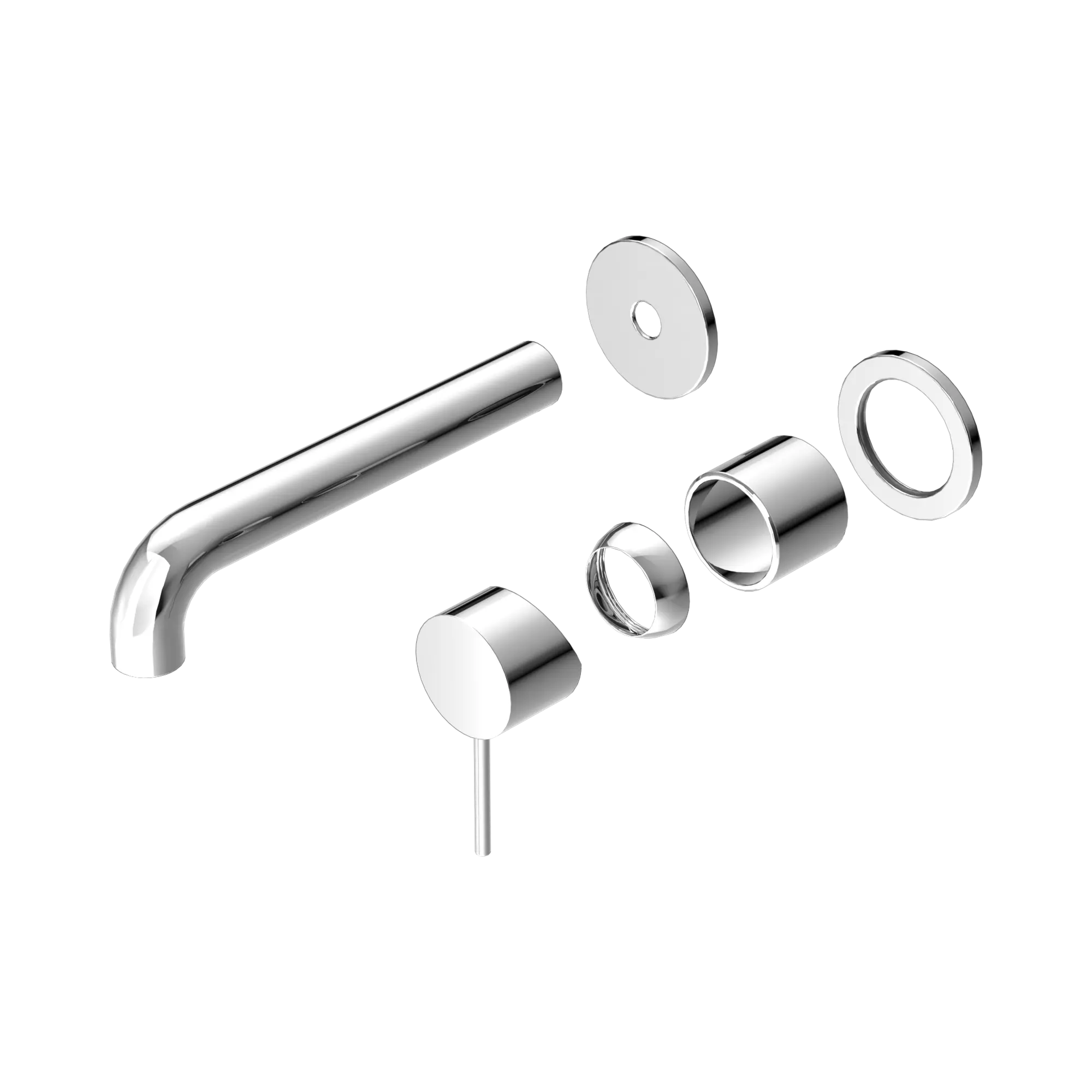 NR221910 C185 TCH Mecca Wall Basin Bath Mixer Separate Back Plate 185mm Trim Kits Only Chrome image 1