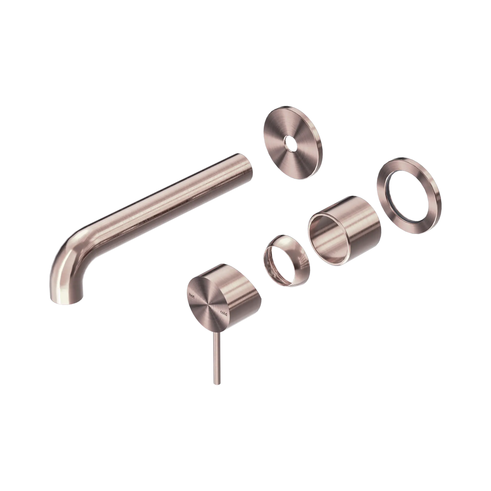 NR221910 C185 TBZ Mecca Wall Basin Bath Mixer Separate Back Plate 185mm Trim Kits Only Brushed Bronze image 1