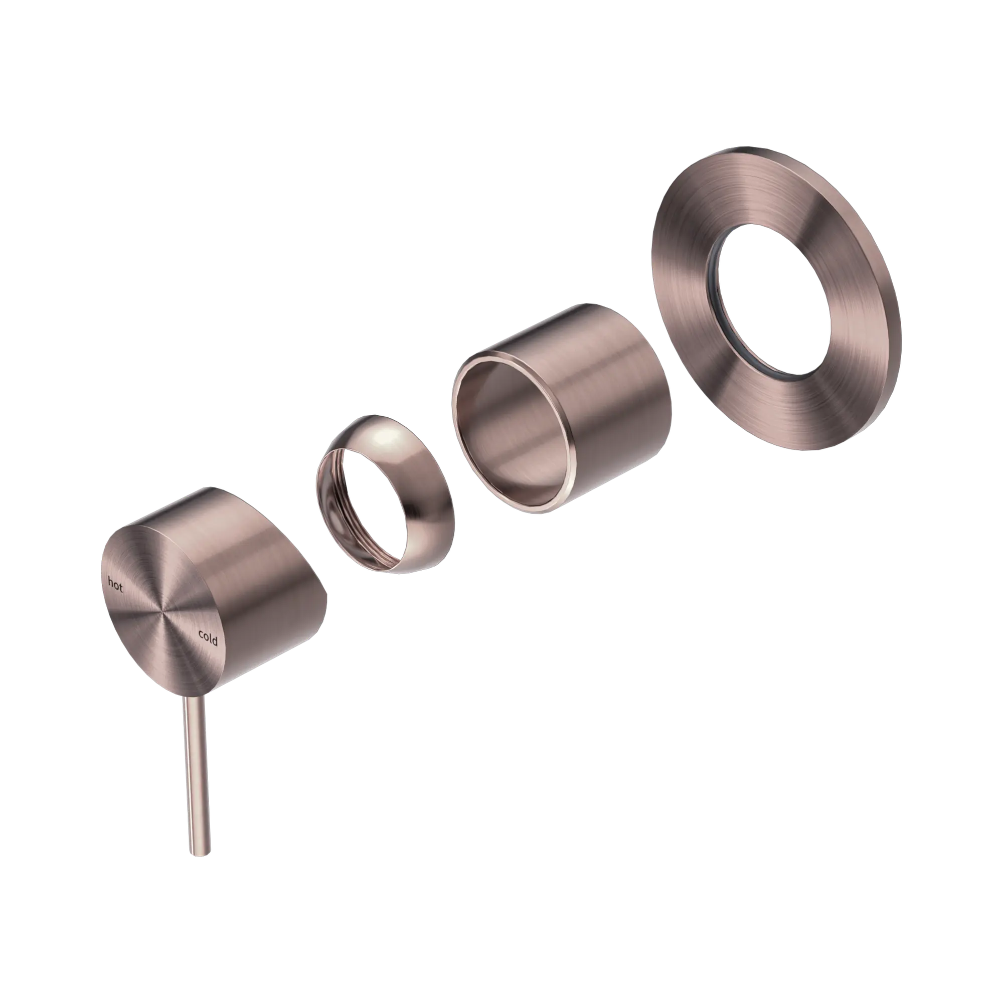 NR221911 TBZ Mecca Shower Mixer 80mm Plate Trim Kits Only Brushed Bronze image 1