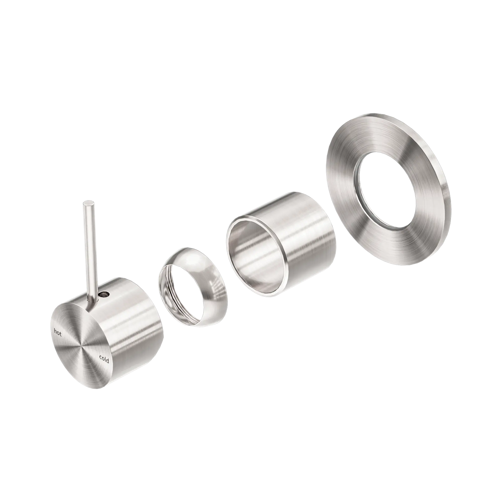 NR221911 BTBN Mecca Shower Mixer Handle Up 80mm Plate Trim Kits Only Brushed Nickel image 1