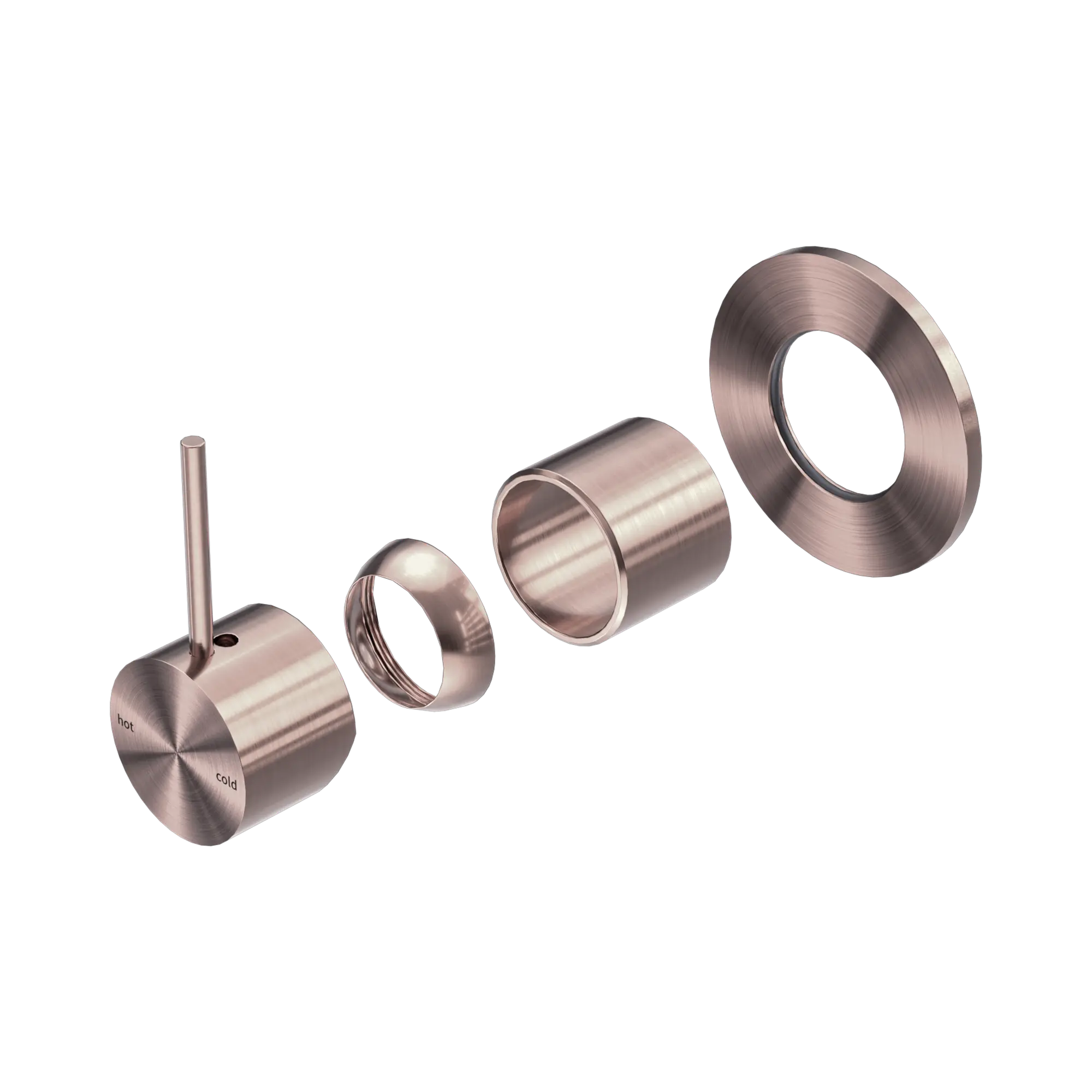 NR221911 BTBZ Mecca Shower Mixer Handle Up 80mm Plate Trim Kits Only Brushed Bronze image 1