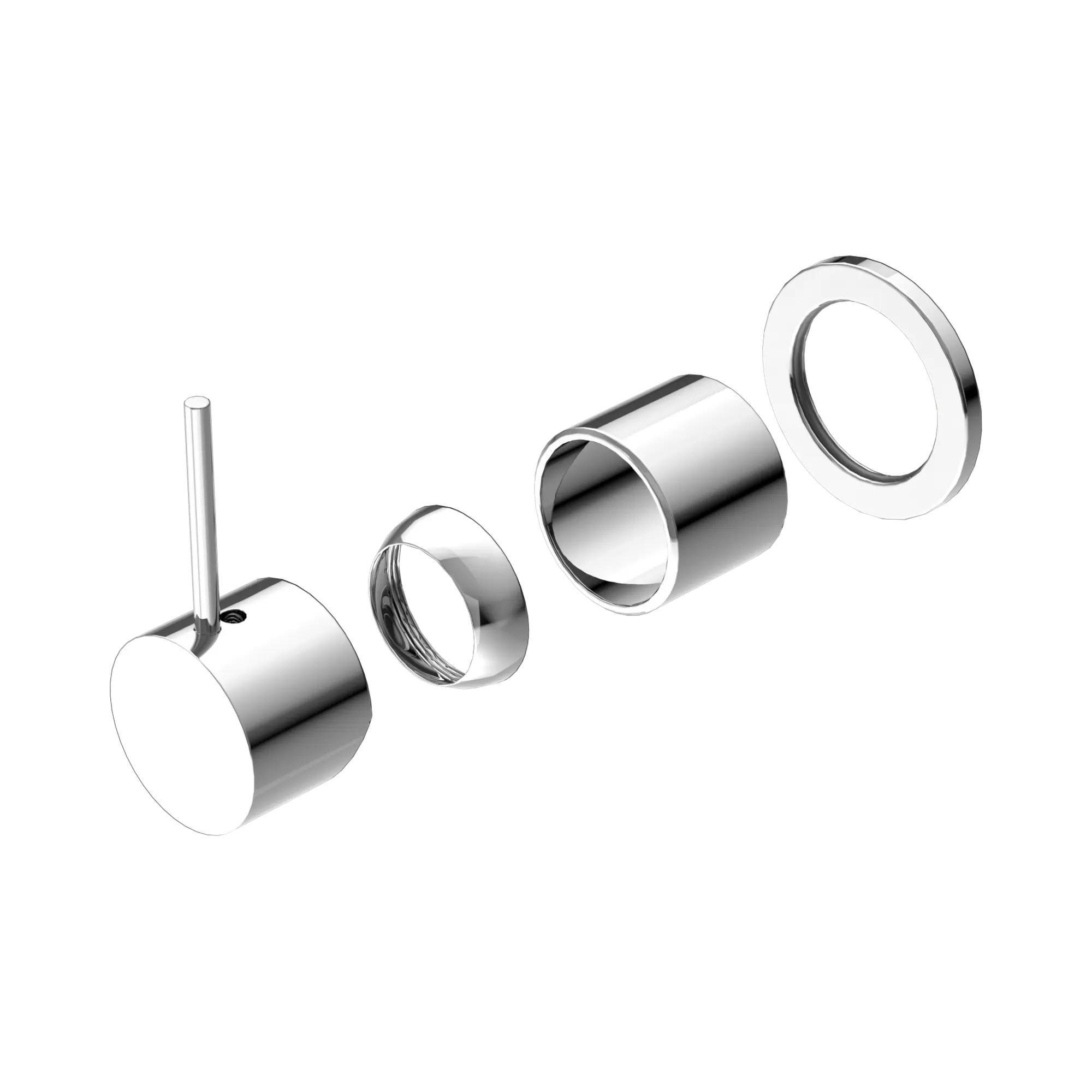 NR221911 JTCH Mecca Shower Mixer 60mm Handle Up Plate Trim Kits Only Chrome image 1