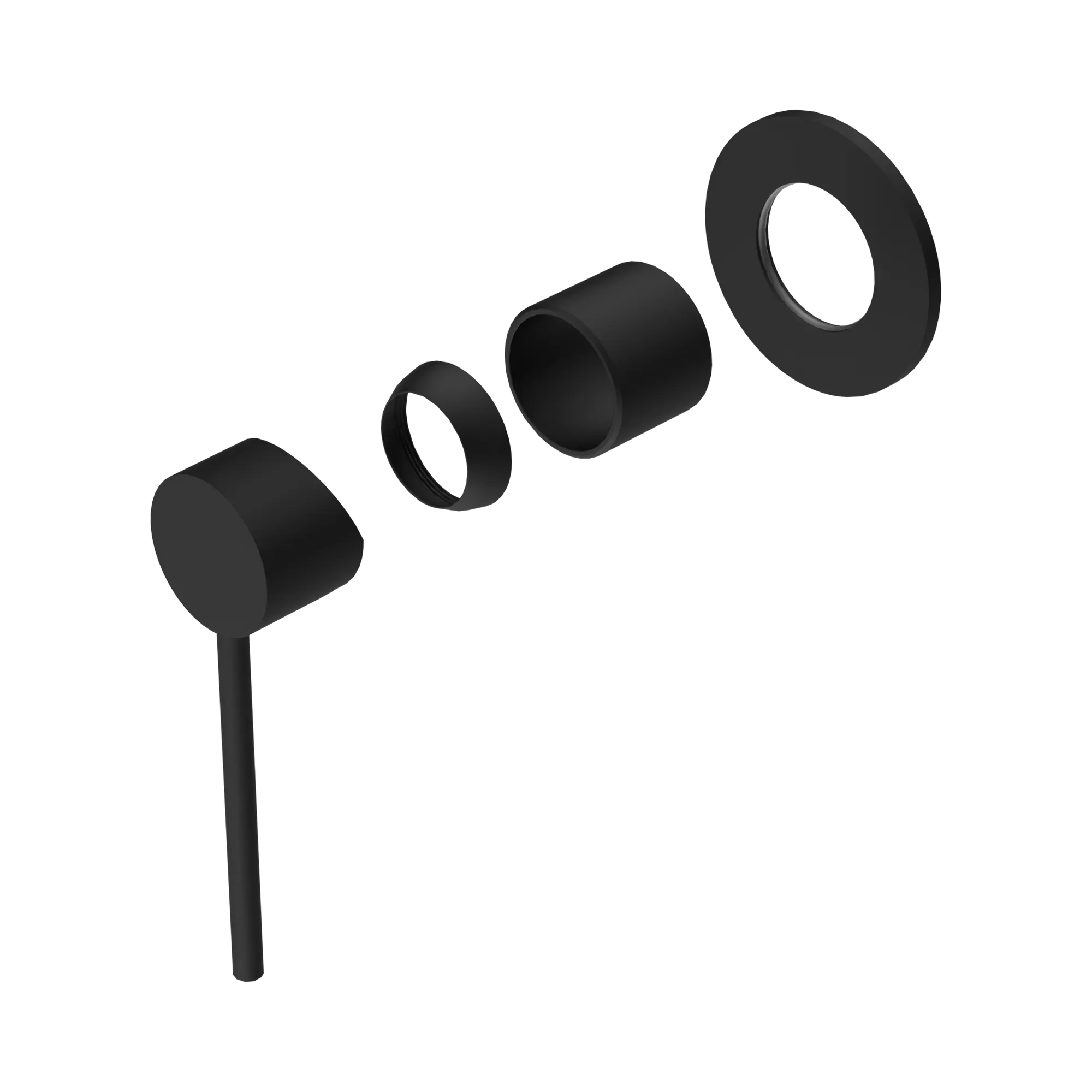 NR221911 XTMB Mecca Care Shower Mixer Trim Kits Only Matte Black image 1