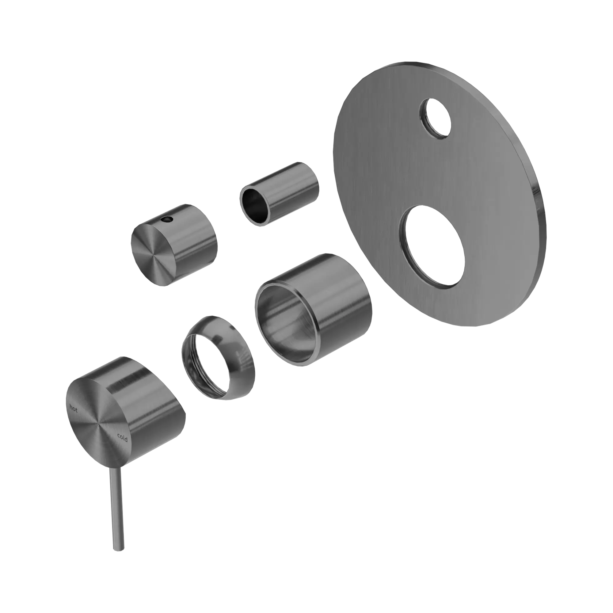 NR221911 ATGM Mecca Shower Mixer With Divertor Trim Kits Only Gun Metal image 1