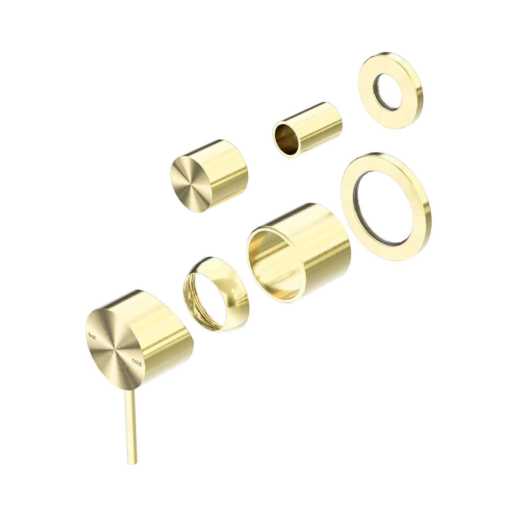 NR221911st BG Mecca Shower Mixer With Divertor Separate Back Plate Trim Kits Only Brushed Gold image 1