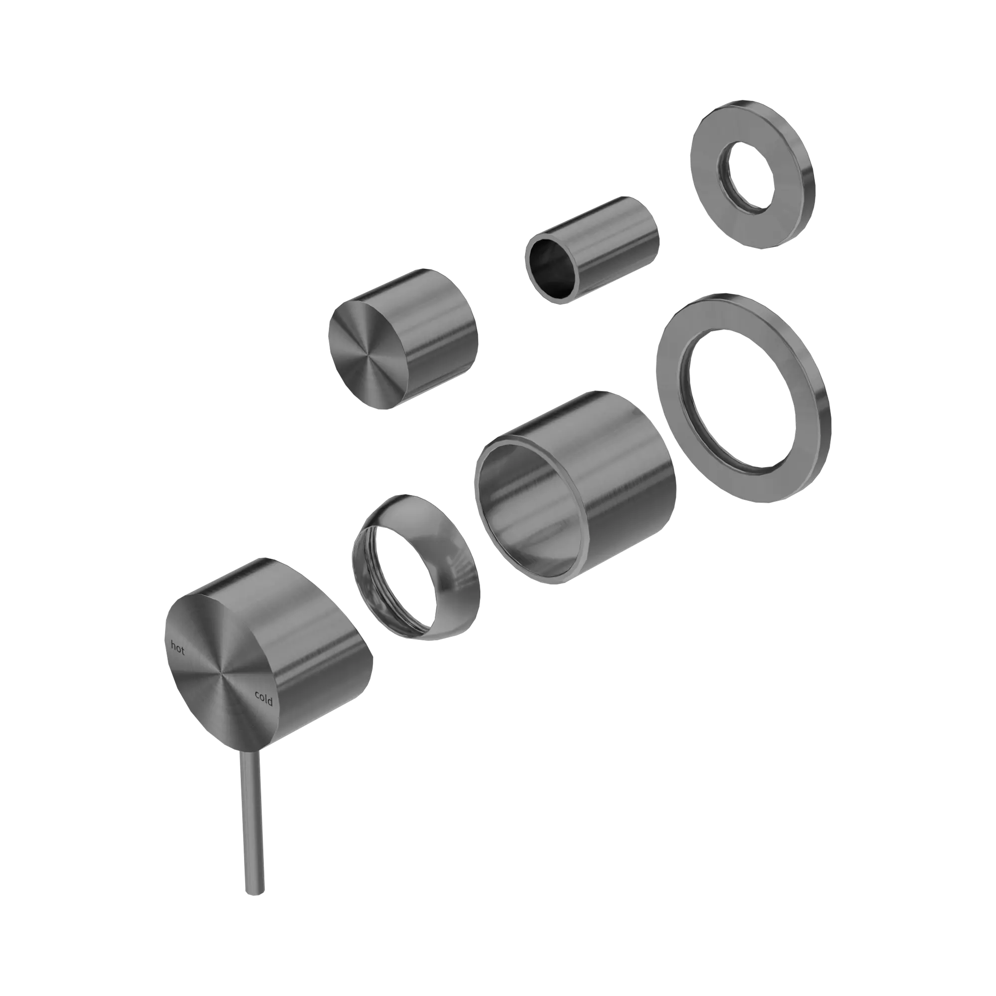 NR221911st GM Mecca Shower Mixer With Divertor Separate Back Plate Trim Kits Only Gun Metal image 1