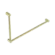 Mecca Care 32mm DDA Accessible Toilet Grab Rail Set 90 Degree 600X1000mm Brushed Gold