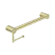 Mecca Care 32mm Grab Rail With Toilet Roll Holder 450mm Brushed Gold