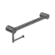 Mecca Care 32mm Grab Rail With Toilet Roll Holder 450mm Gun Metal