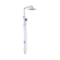 Square Twin Shower Bottom Inlet Chrome