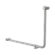 Mecca Care 32mm DDA Accessible Toilet 90 Degree Bent Tube Grab Rail 600X1000mm Brushed Nickel
