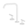 Mecca Lever Bath/Kitchen Set Edge Spout Matte White