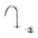 Mecca Hob Basin Mixer Set Arc Spout Brushed Nickel