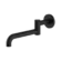 Mecca Wall Mounted Swivel Bath Spout Only 225mm Matte Black