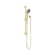 Round Metal Project Shower Rail 4 Star Rating Brushed Gold