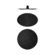 250mm Round Stainless Steel Shower Head 4 Star Rating Matte Black