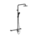 Mecca Care 32mm T Bar Grab Rail 1100x750mm Twin Shower Set Matte Black