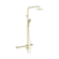 Mecca Care 32mm T Bar Grab Rail 1100x750mm Twin Shower Set Brushed Gold