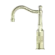 York Basin Mixer Hook Spout With White Porcelain Lever Aged Brass
