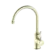 York Kitchen Mixer Gooseneck Spout With White Porcelain Lever Aged Brass