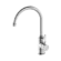 York Kitchen Mixer Gooseneck Spout With White Porcelain Lever Chrome