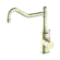York Kitchen Mixer Hook Spout With White Porcelain Lever Aged Brass