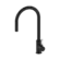 York Pull Out Sink Mixer With Vegie Spray Function With White Porcelain Lever Matte Black