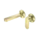 Ecco Wall Basin/Bath Mixer Separate Back Plate Brushed Gold