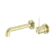 Mecca Wall Basin/Bath Mixer Separate Back Plate Handle Up 120mm Brushed Gold