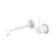 Mecca Wall Basin/Bath Mixer Separate Back Plate Handle Up 120mm Matte White
