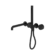 Kara Progressive Shower System Separate Plate With Spout 250mm Matte Black