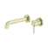 Zen SS316L Wall Basin/Bath Mixer Separate Back Plate 185mm Spout Brushed Gold