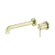 Zen SS316L Wall Basin/Bath Mixer Separate Back Plate 230mm Spout Brushed Gold