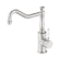 York Kitchen Mixer Hook Spout With White Porcelain Lever Brushed Nickel