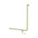 Mecca Care 32mm 90 Degree NZ4121 Accessible Toilet Grab Rail 750X750mm With Toilet Roll Holder Brushed Gold