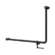 Mecca Care 32mm DDA Accessible Toilet 90 Degree Bent Tube Grab Rail 600X1000mm With Toilet Roll Holder Matte Black