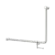 Mecca Care 32mm DDA Accessible Toilet 90 Degree Bent Tube Grab Rail 600X1000mm With Toilet Roll Holder Brushed Nickel