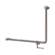Mecca Care 32mm DDA Accessible Toilet 90 Degree Bent Tube Grab Rail 600X1000mm With Toilet Roll Holder Brushed Bronze