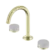 Serenity Basin Set Arc Spout With Carrara Handle Brushed Gold
