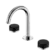 Serenity Basin Set Arc Spout With Marquina Black Handle Chrome