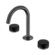 Serenity Basin Set Arc Spout With Marquina Black Handle Gun Metal