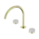 Serenity Bath/Kitchen Set Arc Spout With Carrara Handle Brushed Gold