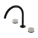 Serenity Bath/Kitchen Set Arc Spout With Rome Travertine Handle Matte Black