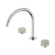 Serenity Bath/Kitchen Set Arc Spout With Rome Travertine Handle Brushed Nickel
