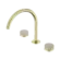 Serenity Bath/Kitchen Set Arc Spout With Rome Travertine Handle Brushed Gold