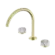 Serenity Bath/Kitchen Set Arc Spout With Arabescato Corchia Handle Brushed Gold